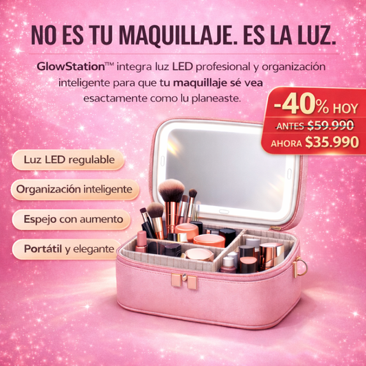 GlowStation™I Maquíllate Como Profesional, En Cualquier Lugar